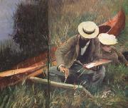 John Singer Sargent Paul Helleu Sketching with his Wife (mk18) oil painting